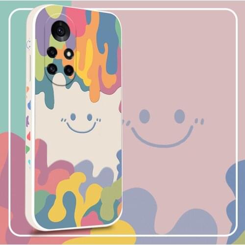 Smile Case For Huawei Nova 8 Pro 7 nova 7i nova 6 se Soft Silicone Lace edge strip Phone Cover For nova 5i 5 pro nova 4 3i 3e