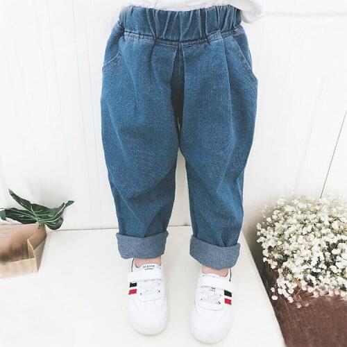 Brand Fashion Childrens Clothing Boys and Girls Jeans Spring Sutumn New Kids Casual Jeans Pants Baby Trousers Child Denim Pants
