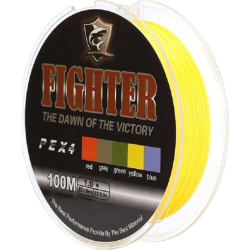 Claasical Seaknigh Fighter Brand PE Braided Fishing Line Carp 100m Strong 4 Stands 8/10/20/30/40/60LB Free Shipping