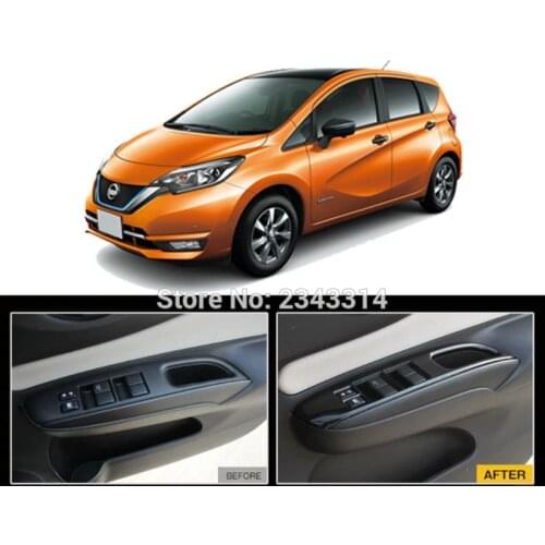 For 2016-2018 2019 Nissan Note E12 ABS E-power Right Drive Interior Trim Bezel Window Switch Sticker Cover Car Styling Accessory