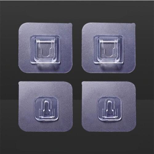 5Pairs Double Sided Wall Adhesive Hook Paste Plug Socket Holder Cable Storage Plug Fixing Organize Seamless Waterproof Reusable