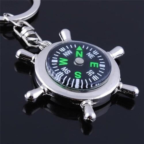 New Helmsman Compass key Keychain Top Quality Fashion Key Chain For Lettering Men Women Best Birthday Valentines Day Gift S011