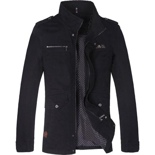 Spring and autumn new mens jacket Slim high-end mens autumn mens cotton clothes zipper coat