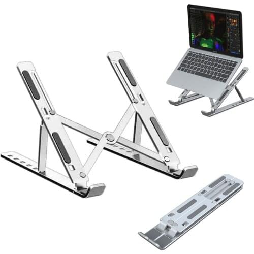 Adjustable Laptop Stand Portable 6 Heights Adjustable Desktop Ventilated Cooling Holder Portable Stand Monopod Tripod