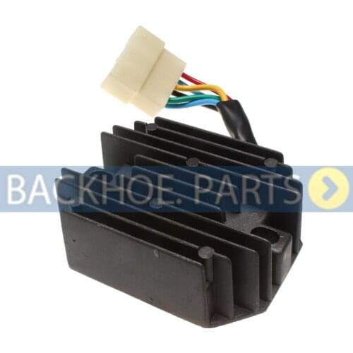 12V Voltage Rectifier Regulator 6 Wire 15531-64601 for Kubota Tractor M100 M105 M108 M110 M120 M128 M126 M135