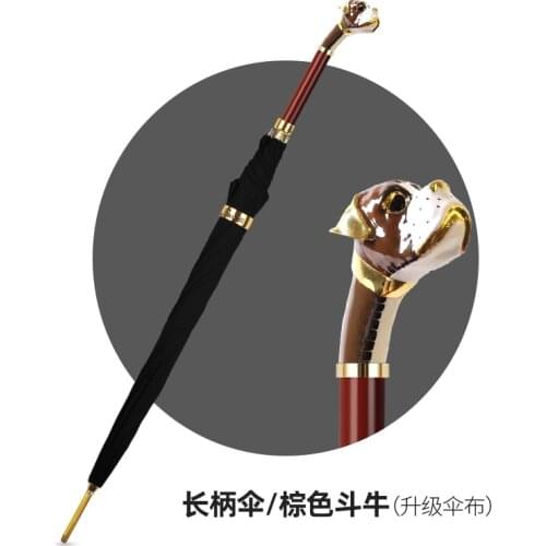 Creative Long Handle Luxury Umbrella Gold Gentleman Sun Rain Large Umbrella Vintage Business Animalhigh Quality Rain Gear U5B