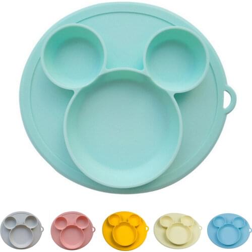 Baby Silicone Plate Kids Bowl Baby Feeding Silicone Bowl Baby Silica Gel Dishes Kids Tableware Shatter-resistant Waterproof
