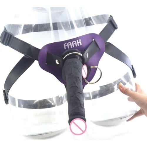 FAAK Silicone strapon dildo with suction cup realistic penis sex toys for women lesbian masturbate flirt sex products adult game