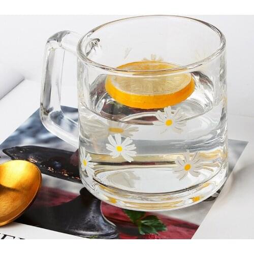 Creative Cup Glass Large Capacity Tea Cup With Handle Double Layer Cute Coffee Cup Household