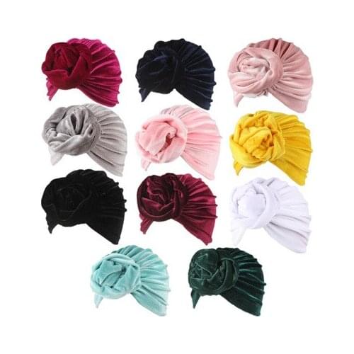 Newborn Velet Snails Hat Large Donuts Girls Beanie Velvet Indian Hat Baby Boy Cap Photography Props Turban Hat Baby Accessories