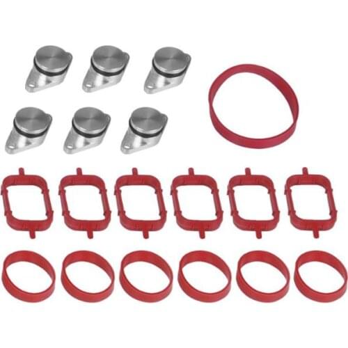 VODOOL 6x22mm Car Swirl Valve Replacement Accessories Set For BMW Diesel Swirl Flap Blanks Repair Kit With Auto Manifold Gaskets