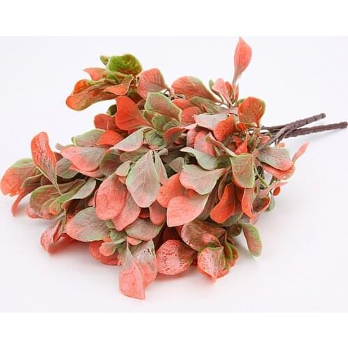 High Quality Artificial Camellia Leaf plant Red purple green fake branch tress fake plant arrangement for home deco
