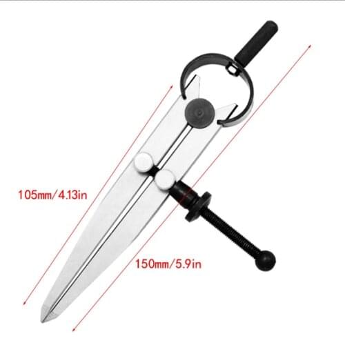 1PC Carbon steel Scriber Divider Wheel Compass Leather Stitch Hole Distance Measure Compass Leather Divider Tool