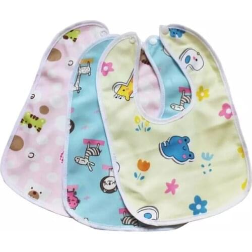 1 Pieces Cartoon Cute Kawaii Fashion Toddlers Saliva Burp Boy Girls Newborn Feeding Waterproof Baby Kids Bibs