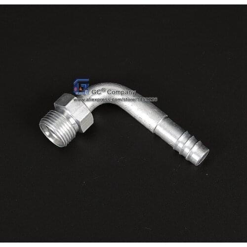 #10 13mm 90 Degree Male Insert O-ring Barbed Fitting for A/C R12 Refrigerant Hose