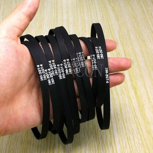 10pcs/lot 280-GT2 loop timing belt width 6mm GT2 belt Rubber Fiberglass inner length 280mm 140 Teeth for 3D Printer