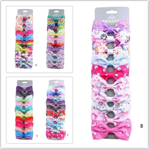 10PC lovely children Barrettes unicorn Hair accessories Bowknot Hair accessories