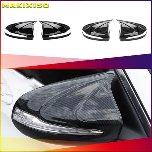 Car style for Benz GLC260LL new C-class carbon fiber decoration E-class corner rearview mirror shell C260L GLB reversing cover E