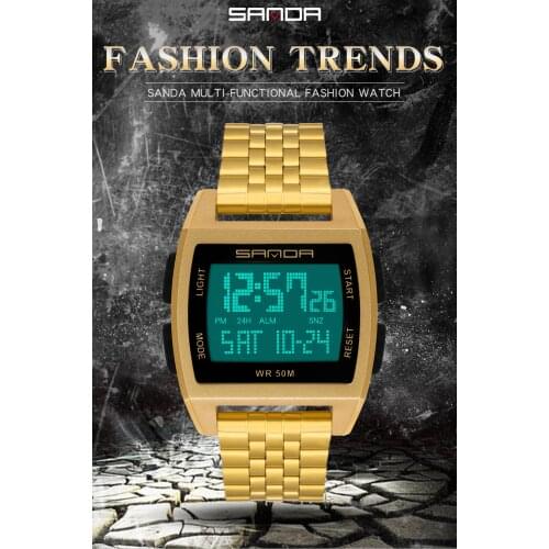 SANDA Casual Mens Watches Top Brand Luxury Quartz Watch Men Fashion Waterproof Wristwatch Male Clock Relogio Masculino
