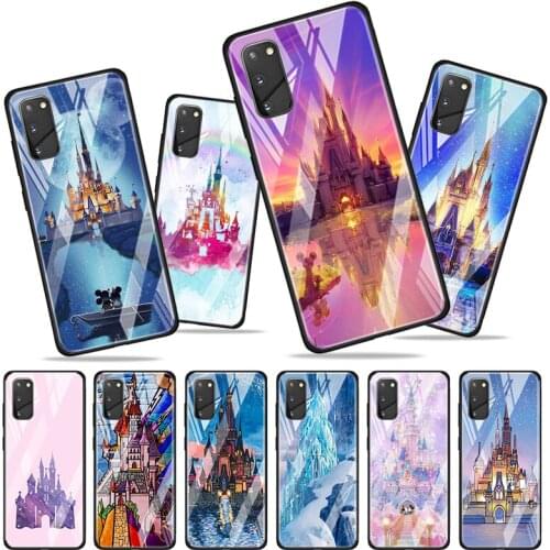 Disney Castle For Samsung Galaxy S20 FE S10e S10 S9 S8 Ultra Plus Lite Plus 5G Tempered Glass Phone Case