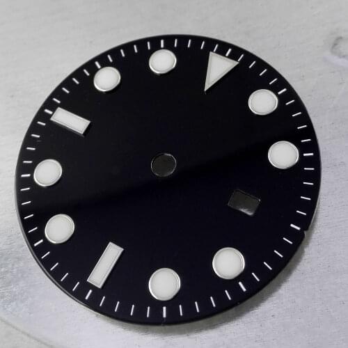 28.5mm Stainless Steel Watch Dial Fit NH35 Automatic Movement Date Window