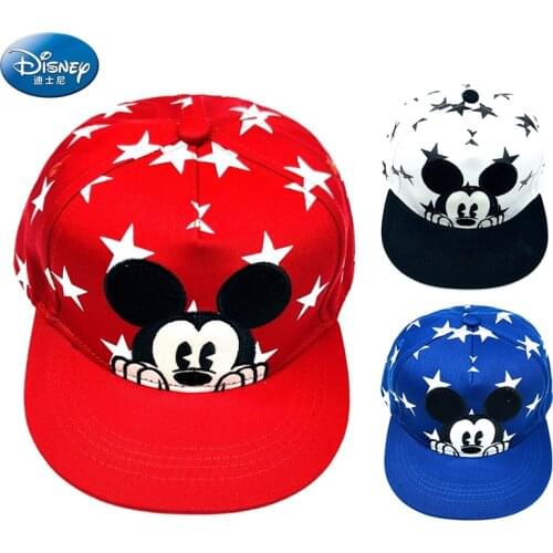 Disney Mickey Mouse Cartoon Cotton Baseball Cap Spring Autumn Cute Baby Girl Boy Childrens Kids Sun Hats Hip Hop Snapback Hat