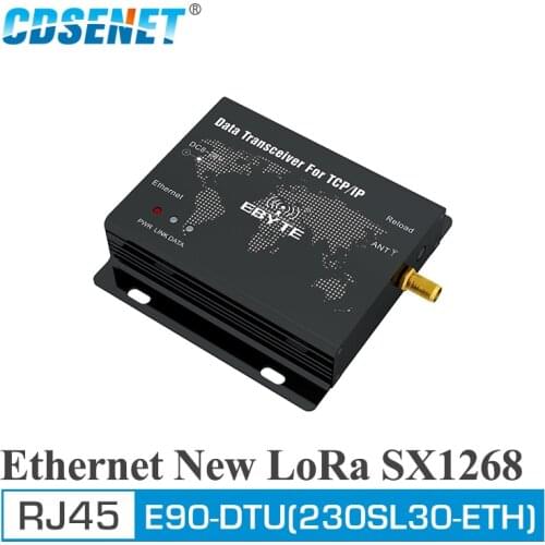 E90-DTU(230SL30-ETH) LoRa 230MHz 30dBm SX1268 Ethernet Wireless Modem Transparent Transmission Module