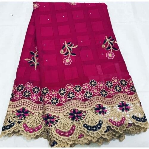 Grid Pattern Swiss Voile Cotton Lace Fabric 2020 African Swiss Voile Lace In Switzerland High Quality Swiss Dry Laces For Party