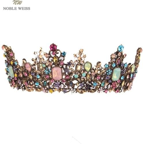 Crystal Tiaras and Crowns Bridal Diadem For Bride Women Headpiece Hair Ornaments Wedding Head Jewelry Accessories