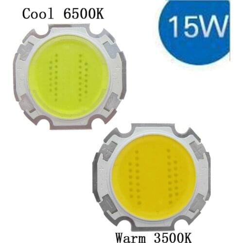 15W Cool / Warm White High Power Round COB LED SMD Light Part Bulb Lamp 1500LM DC45-51V