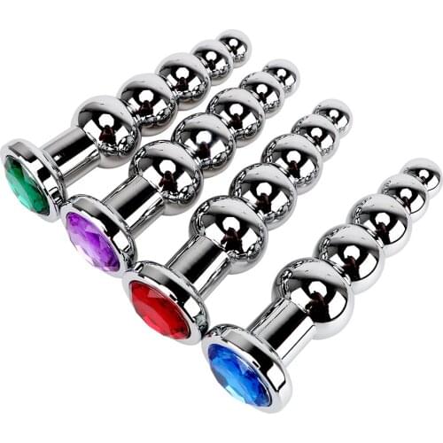 Metal Anal Plugs Prostate Massage Sex Toys for Men and Women Gay Heavy Anus Beads Stainless Steel Butt Plug Big Size