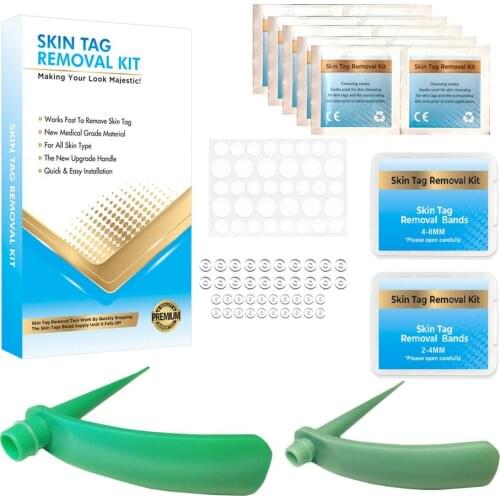 Micro Skin Tag Mole Wart Remover Kit Skin Tag Removal Kit With Cleansing Swabs Adult Mole Wart Home Use Face Care Tool