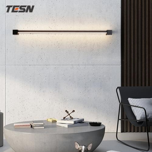 Minimalist wall lamp bedroom Nordic modern minimalist led strip wall lamp living room sofa background wall atmosphere lamp