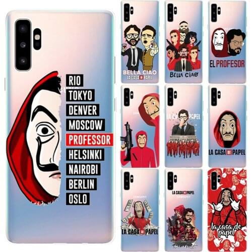 Spain TV LA CASA DE PAPEL Soft Silicone Case For Samsung Galaxy Note 10 Pro Lite 9 8 5 M10 M20 M30 M40 Phone TPU Cover