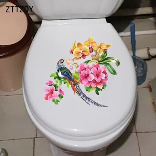 ZTTZDY 23.8×21.8CM Classical Art Pattern WC Decor Toilet Cover Stickers Home Room Wall Accessories T2-1393