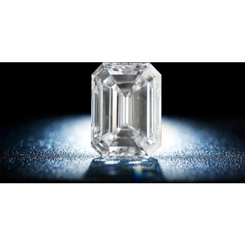 Szjinao Real 100% Loose Gemstone Moissanite Diamond 3ct 7*9MM D Color VVS1 Undefined Emerald Cut Lab Diamond With Certificate