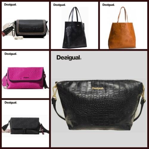 Desiguals new 2021 single shoulder bag embroidery light luxury handbag high quality cross-body bag trend letter design