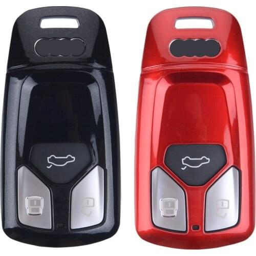 New ABS Car Key Cover Case Key Shell For Audi A4 New A4L A5 B9 S5 S7 Q5 Q7 QT TT TTS 8S 2016 2017 Auto Smart Remote Accessories