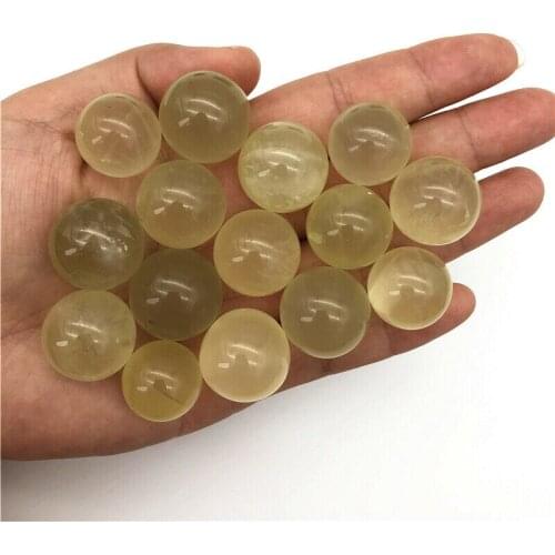 Wholesale 1PC 20-21mm Natural Citrine Ball Yellow Quartz Crystal Sphere Balls Polished Healing Natural Quartz Crystals