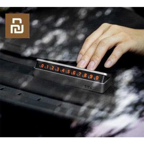 Original Xiaomi Bcase TITA Flip Type Car Temperary Parking Phone Number Card Plate Mini Car Decoration