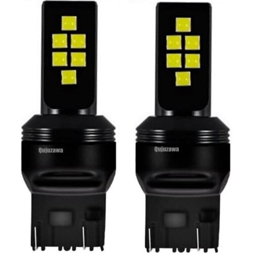 2Pcs New T20 7443 W21/5W CREE Chip LED Auto Turn Signal Reverse Light Brake Bulb Fog Lamp Daytime Running Light White Red Amber