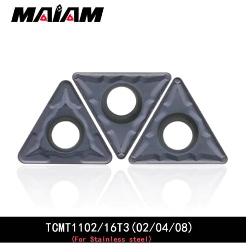 TCMT triangular grooving insert TCMT1102 TCMT110202 TCMT110204 TCMT110208 TCMT16T3 TCMT16T304 TCMT16T308 MP insert for Stainless