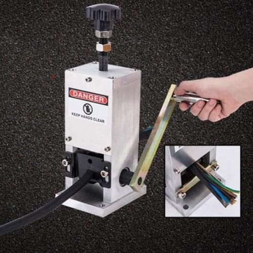 1.5-25mm Wire Stripping Machine Scrap Cable Peeling Machine Hand Crank Wire Stripper for Scrap Copper with Drill, Feeding Panel
