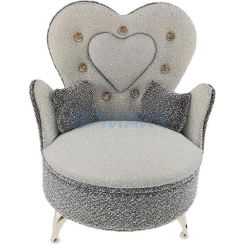 1/6 Scale Modern European Style High-Grade Sofa Chair Armchair with 2 Cusions for Dolls House Furniture Decor Acc