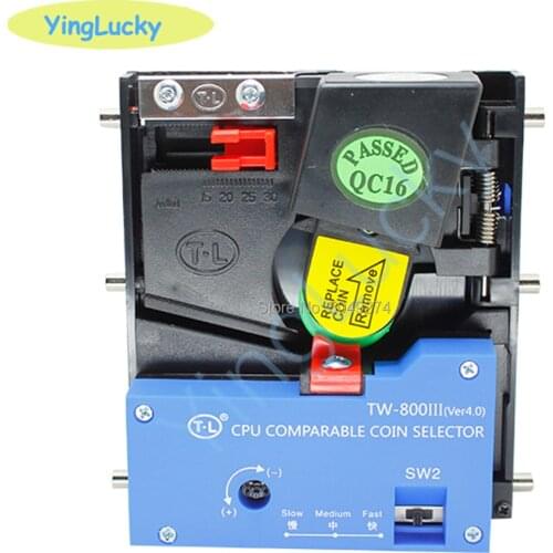 Yinglucky New CPU800 Coin Acceptor With Cable，for Arcade Video Games Machine/Electronic Vending Machine/Coin-Operated Machines