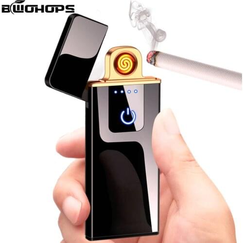 Cigarette Lighter Classic Fashion Wind-proof Induction AI USB Elctronic Ligther Smoking Zapalniczka cigarettes Tabac Accessories