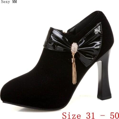 High Heel Shoes Women Ankle Boots Platform Woman Short Boots Small Plus Size 31 - 50
