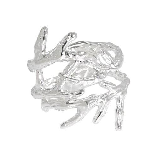 925 Sterling Silver Trendy Rings Gift For Women Minimalist Branch-shape Personalized Bague Argent Femme Fine 2021 Trend Jewelry