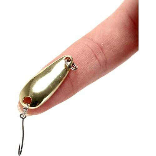 1.5/2/2.5g Wide Fishing Spoon Lure Trout Spoons Wobblers Metal Lures Hard Bait Gold Sliver Tone