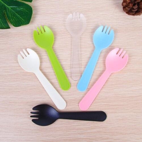 10pcs/Set Black Plastic Utensils Knife Spoon Fork Halloween Tableware Disposable Cutlery Birthday Party Cake Decoration Supplies